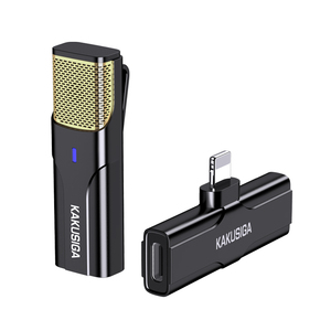 Kakusiga Rechargeable <b>Wireless</b> <b>Microphone</b> With Lightning Connector For Mobile Recording - Product Image 4