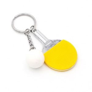 Porte-clés de tennis de table en métal, design moderne et épuré, thème sportif, cadeau personnalisé, jouet pendentif pour sac - Product Image 2