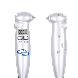 Portable 4 en 1 voiture outil essentiel numérique LCD argent voiture pneu jauge pneu mètre pression Auto voiture moniteur système - Product Image 2