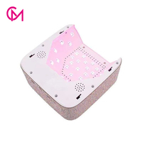 NOUVEAU 2026 Lampe UV pour ongles en forme de cœur, avec diamants scintillants, rechargeable, LED, pour gel, séchoir à ongles, lumière UV pour salon de manucure