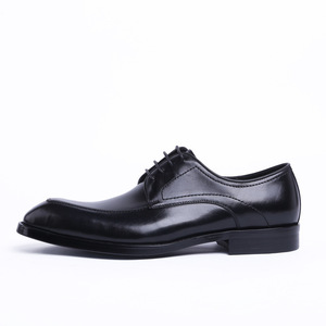 Zapatos Formales de Negocios para Hombre, de Cuero Genuino, con Cordones, Estilo Coreano, con Brocado Grabado, Punta Estilo Inglés, Transpirables - Product Image 2