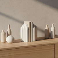 Vente en gros d'entretoises à livres géométriques réglables en béton, style Art déco moderne, pour le bureau à domicile et la décoration intérieure