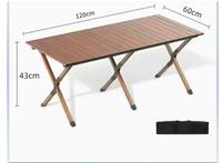 Grande table de pique-nique en aluminium pour le camping, hauteur réglable, pliable, 108x71cm, capacité de charge de 100 kg, table de jardin extérieure pour barbecue