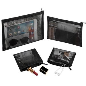 Mesh <strong>Pouch</strong>, Make up Bag with Zipper Cosmetic Organizer <strong>Pouch</strong> for Daily or Travel to Keep Small Items
