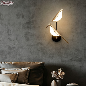 <span class=keywords><strong>Applique</strong></span> <span class=keywords><strong>murale</strong></span> LED en métal doré, design Art Déco oiseau, éclairage décoratif intérieur <span class=keywords><strong>pour</strong></span> hall d'hôtel, couloir, <span class=keywords><strong>escalier</strong></span>, projet commercial - Product Image 2