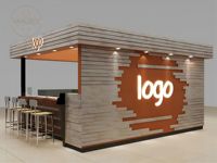 VANLOCY Mobilier de comptoir de café personnalisé Kiosque de café design moderne pour centre commercial Kiosques de café présentoir de comptoir de bar à vendre
