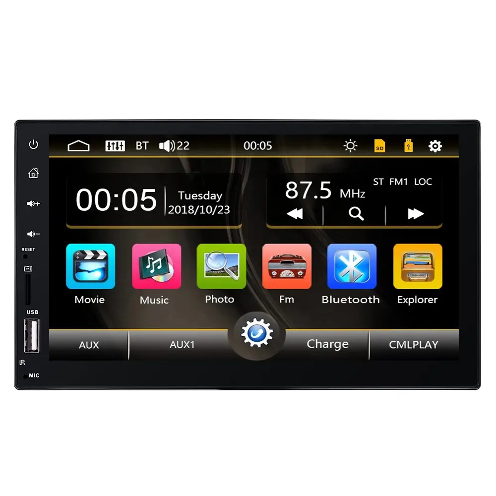 Wince-sistema Multimedia para coche, reproductor de DVD estéreo HD, pantalla capacitiva completamente táctil con lector de tarjetas SD de 7 pulgadas, 7019