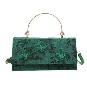 Sacs à main carrés à poignée supérieure en métal Sacs à main de fête pour femmes avec décoration papillon Lady Crossbody Shoulder Bag Clutch Purses - Product Image 5