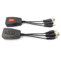 Balun vidéo passif UTP 4K 8MP - Transmetteur BNC vers RJ45 en cuivre massif 18AWG véritable avec anti-interférence pour système de vidéosurveillance - 2 pièces