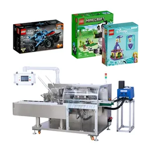 Auto frozen food dumpling carton box packing machine with tray