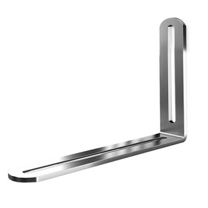 Support d'angle en acier inoxydable à double tête réglable à 90 degrés avec trous longs pour armoire, table et chaise - Product Image 1