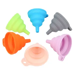 OEM ODM Kitchen Gadgets Collapsible Funnel For Water Bottle Liquid Transfer Customized Silicone Funels Wholesale