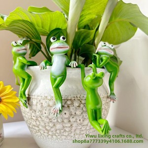 Adorable Estatuilla de Rana Pequeña de Resina Creativa, Adorno para el Hogar, Artesanía de Resina, Estatua de Jardín Hecha <span class=keywords><strong>en</strong></span> China, Tema Animal - Product Image 1