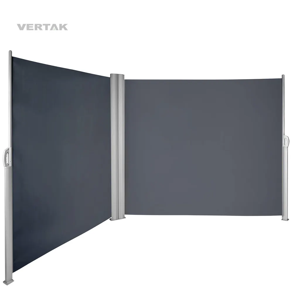 Vertak outdoor windproof aluminium alloy frame courtyard awning manual waterproof retractable awning