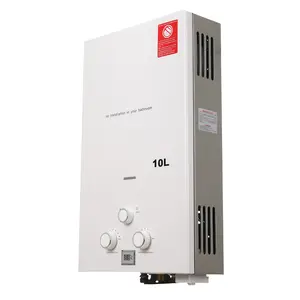 Beliebter Lieferant 10L White Tankless Edelstahl Magnetventil Haushalt Instant LPG Batterie Gas Warmwasser bereiter