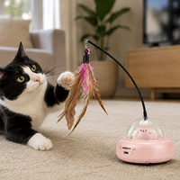 Neues Interaktives Katzenspielzeug mit Laserpointer, Automatisch Bewegender Elektronischer Kätzchen-Teaser-Stab, USB-Aufladbar, Haustier-Spielzeug
