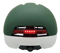 Casque de vélo à lumière LED rechargeable par USB Casque intelligent télécommandé Casque de vélo urbain avec éclairage avant et arrière