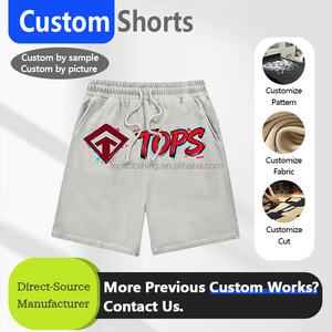 Ensemble T-shirt et short pour <span class=keywords><strong>homme</strong></span> en coton 100% vintage délavé à l'acide, manches courtes, poids lourd - Product Image 5