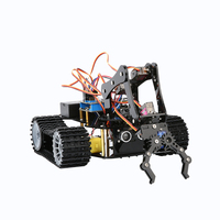 Kit de coche TANQUE DE Robot ESP32 programable con pista de orugas de brazo mecánico y componentes de aprendizaje STEM para Arduino