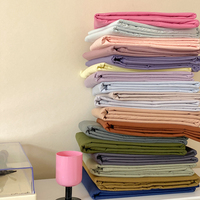 Ensembles de draps de lit 100% coton ultra doux de haute qualité en coton solide personnalisé hypoallergénique drap de lit plat de mise à la terre