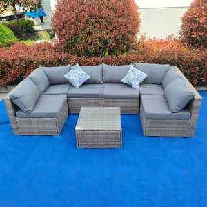 Set Divano Angolare Moderno a U in Rattan Intrecciato per Esterni, <span class=keywords><strong>Mobili</strong></span> Durevoli in <span class=keywords><strong>Bambù</strong></span> per Patio, Cortile <span class=keywords><strong>e</strong></span> Balcone - Vendita Diretta dalla Fabbrica - Product Image 3