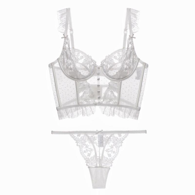 Lingerie Wedding White Bra Set Sexy Lace Comfortable and