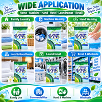Vente directe du fabricant OEM VIE Lessive en poudre Différentes tailles 100g 125g 450g Sachets Savon efficace pour un nettoyage rapide