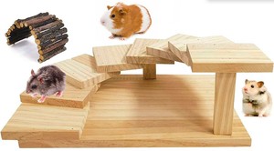 Jouet en bois pour animaux de compagnie pour perroquet Hamster Totoro écureuil miel Posset tapis roulants pour utilisation ludique des petits animaux - Product Image 2