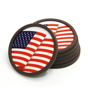 แผ่นรองแก้วซิลิโคนกันลื่น ทนความร้อน ซึมซับน้ำได้ดี พร้อมสกรีนโลโก้ตามสั่ง - Product Image 2