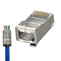 Connecteur RJ45 de haute qualité Cat5 Cat5e Cat6 Cat6A 8P8C prise modulaire blindée pour équipement de réseau de terminaison de câble Ethernet