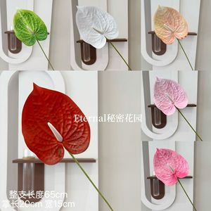 ดอกอันธูเรียมประดิษฐ์ ซีเคร็ทการ์เดน ยาว 65 ซม. สีแดง สำหรับตกแต่งบ้านและงานแต่งงาน - Product Image 5