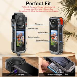 Amazear, carcasa ligera de aleación de aluminio de alta calidad para Insta360 X4, marco protector de liberación rápida, accesorios de jaula - Product Image 3