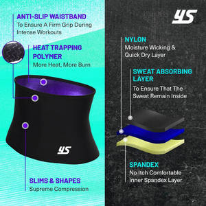 Sabuk pinggang pelangsing Sauna pria dan wanita, desain baru kustom penurun berat badan dengan bahan spandeks - Product Image 4