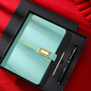 Cuaderno de negocios personalizado A5 2024, superventas, cubierta de cuero, tapa dura, logotipo personalizado, pluma de encuadernación de costura, juego de regalo - Product Image 2