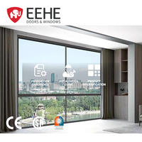 Fenêtres coulissantes en verre EEHE certifiées CE, à rupture de pont thermique, coupe-vent, anti-moustiques, en aluminium à treillis, fenêtre coulissante en aluminium