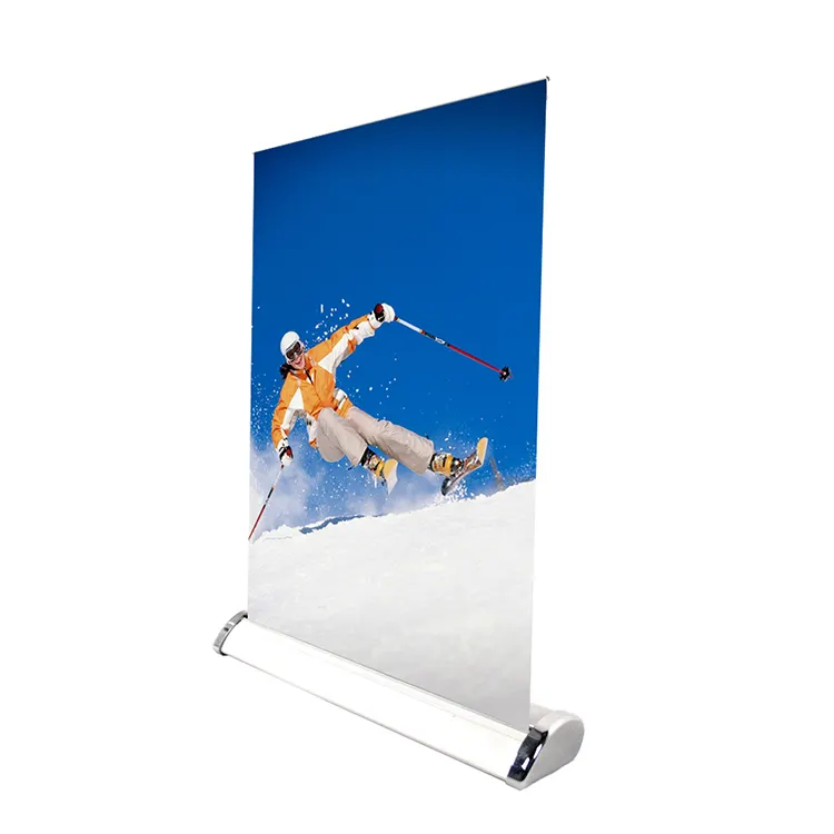 A3 portatile facile da fabbrica di Buona qualità direttamente a scomparsa banner mini desktop roll up stand
