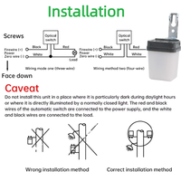 Interruptor de Control de Luz con Fotocélula a Prueba de Agua para Automóvil, Gris, 10A, Sensor de Luz para Alumbrado Público con Detección de Amanecer y Atardecer, Interruptores Inductivos