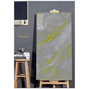 Hoàng Đế Vàng đá cẩm thạch hiệu ứng sứ sàn gạch thiết kế hiện đại 600x1200mm mài dũa <span class=keywords><strong>peronda</strong></span> gạch cho nội thất sử dụng firebrick chức năng - Product Image 3