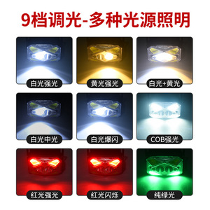 Cob Headlamp 71x45x42mm <b>Rechargeable</b> <b>Led</b> <b>Light</b> For Fishing Outdoor Running Emergency Use - Product Image 5