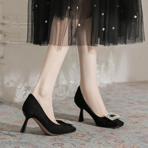 Bottines imperméables à talon bas et fin pour femmes, chaussures d'été à bout fermé pour les soirées et les événements en plein air avec doublure chaude antidérapante - Product Image 3