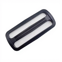 Boucle coulissante professionnelle en plastique noir robuste à trois barres réglable antidérapante pour sangles de sac à dos et bagages