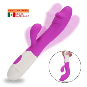 兔子振动器推力假阳具振动器吮吸舔女性阴蒂按摩器性玩具