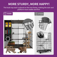 MidWest Homes for Pets Parc de jeu pliable de luxe classique pour chat, en acier, avec plateau amovible
