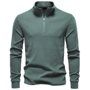 <span class=keywords><strong>Felpa</strong></span> da <span class=keywords><strong>uomo</strong></span> Plus Size a maniche lunghe con cappuccio semplice lavorata a maglia con colletto rialzato con <span class=keywords><strong>cerniera</strong></span> tinta unita produttori di abbigliamento - Product Image 5