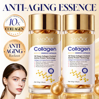SADOER Capsules de sérum au collagène pour peaux sèches avec vitamine E hydratante, nourrissante et raffermissante pour le soin du visage