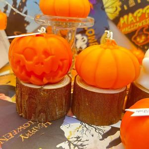 Handmade Pumpkin Spice Halloween <b>Candles</b> <b>Set</b> of 2 Soy Wax Aromatherapy Decor for Fall Home & Festive Gift - Product Image 4
