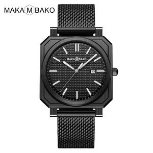 Hannah Martory reloj de fábrica Original de alta calidad moda Japón movimiento de cuarzo clásico logotipo personalizado impermeable cuadrado hombres reloj - Product Image 2