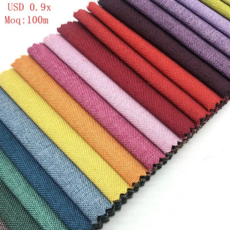 Professional excellent new t Low moq yarn dyed coated linen cotton sofa fabric