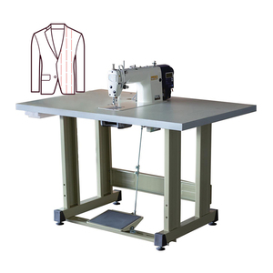 Machine à coudre industrielle d'occasion à plat, simple aiguille, pour surpiqûres et bavures, point plat, point de surjet - Product Image 1
