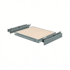 Plateau Fami à 4 côtés, plan de travail Multiplex System Ar avec tiroir télescopique, L1005 x P1245, couleur : Gris foncé RAL 7000 - Product Image 3